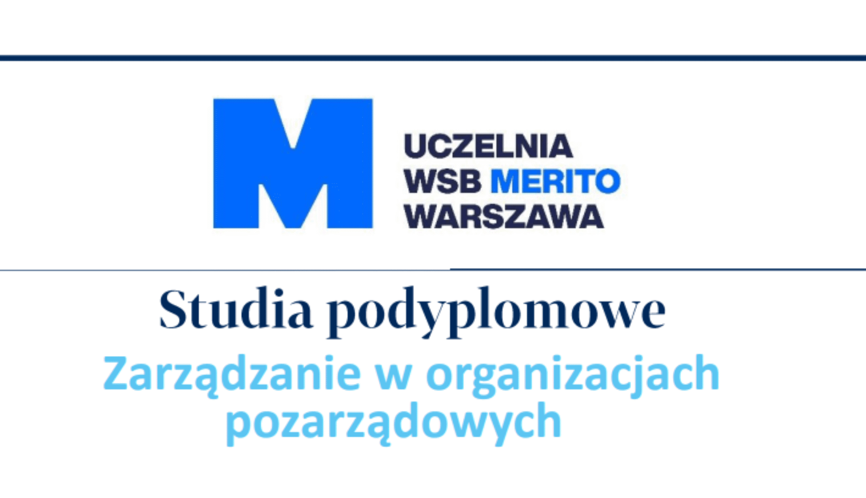 Dofinansowanie do studiów podyplomowych: Zarządzanie w organizacjach pozarządowych